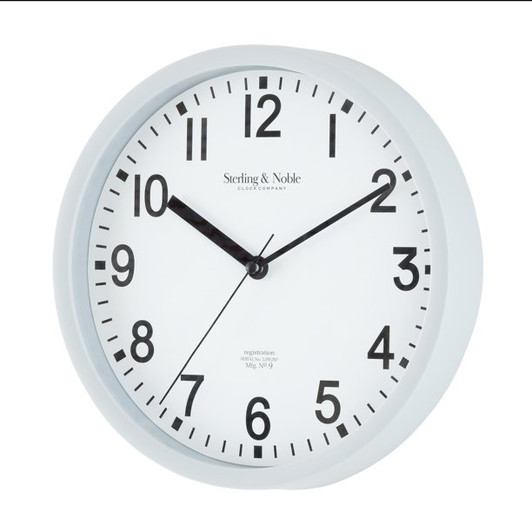 Mainstays 8.78" Gray Analog Round Wall Clock