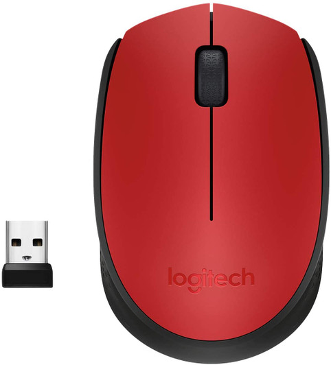 Logitech M170 Red Black Wireless Mouse