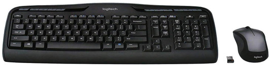 Logitech Wireless Keyboard & Mouse Black-Silver Dual Color