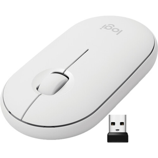 Logitech M350 Pebble Wireless White Mouse