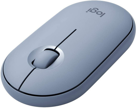 Logitech M350 Pebble Wireless Blue Grey Mouse