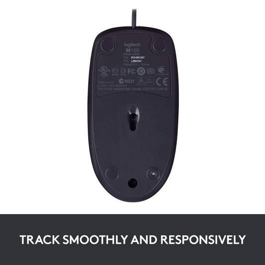 Logitech Black Wired USB Mouse