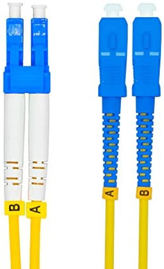 LinkedPro 65ft Single Mode SC/UPC Connectors Simplex Fiber Optic Patch Cord Network Cable LinkedPro 65ft Single Mode SC/UPC Connectors Simplex Fiber Optic Patch Cord Network Cable