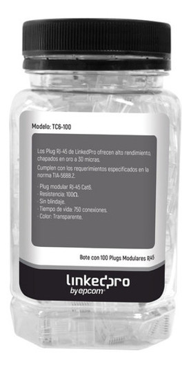 LinkedPro RJ45 CAT6 Connector 100 Pieces