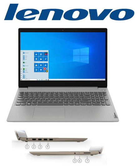 Lenovo 15.6" i3 8gb DDR4 256gb SSD Drive 10 Gen Win 10 Grey IdeaPad 3laptop