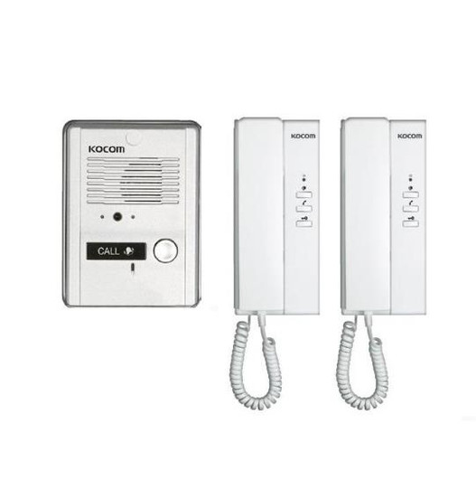 Kocom Door Phone Kit for voice Intercom with 2 Handset And 1 Outdoor Unit