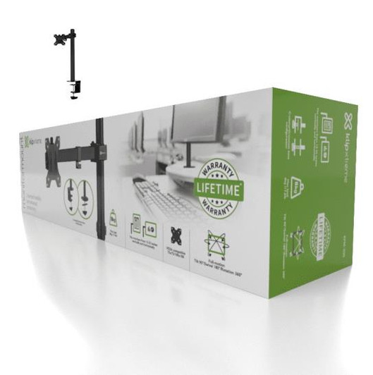 KlipX Single Monitor Mount 13 - 32" clip to Desk