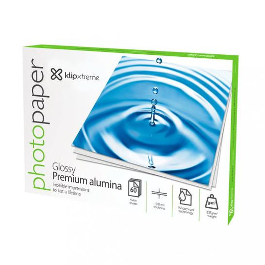KlipX Glossy Photo Paper 4"X6" 60 Sheets 10.8 MIL Thickness