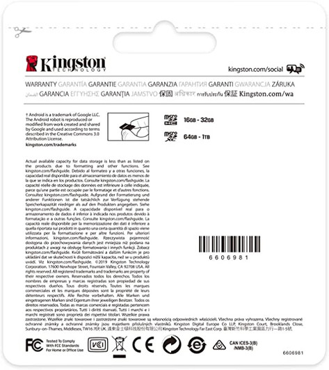 Kingston 64GB micro SD Card  Canvas Select Plus 100MB/s Read A1 Class 10 UHS-I Memory Card with Adapter Kingston 64GB micro SD Card  Canvas Select Plus 100MB/s Read A1 Class 10 UHS-I Memory Card with Adapter