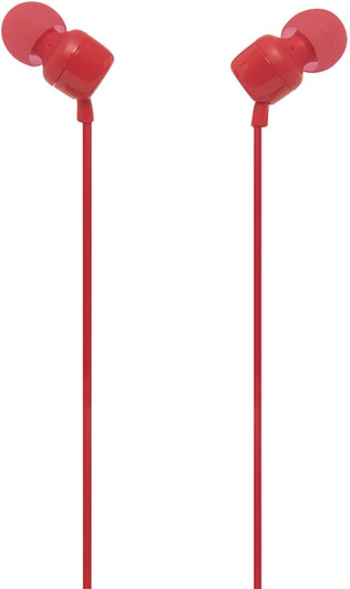 JBL Tune 110 Red In Ear Wired Headphone with Mic and Volume Control