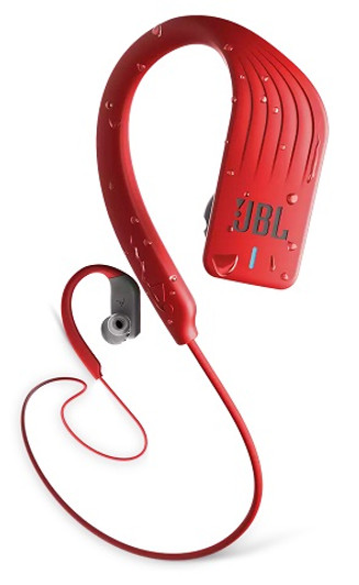 JBL Red Endurance Dive by Harman Wireless Bluetooth Waterproof In-Ear Neckband Headphones with 1GB Storage for MP3 Player