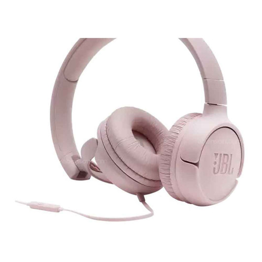 JBL Tune 500 Pink Wired On Ear Light Weight Foldable Headphones with Pure Bass Sound