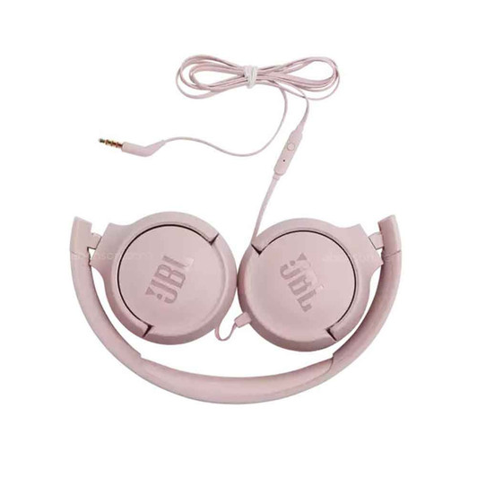 JBL Tune 500 Pink Wired On Ear Light Weight Foldable Headphones with Pure Bass Sound