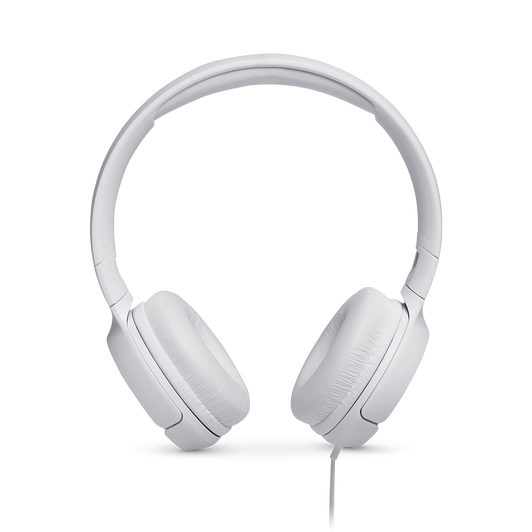 JBL Tune 500 White Wired On Ear Light Weight Foldable Headphones with Pure Bass Sound