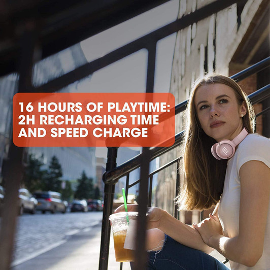 JBL Tune 500 BT Pink Bluetooth On Ear Pure Bass Sound HeadPhones