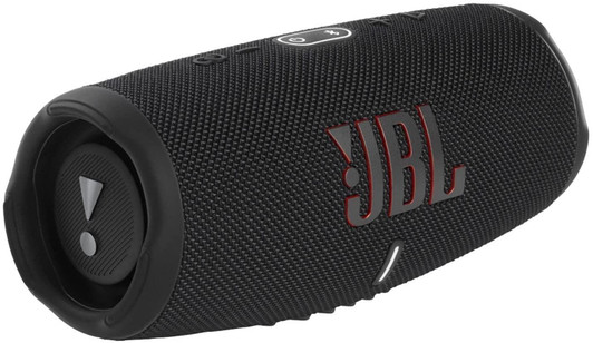 JBL Charge 5 Black Portable Speaker with Smartphone Charging, Stereo Pairing, Built In Microphone, Waterproof