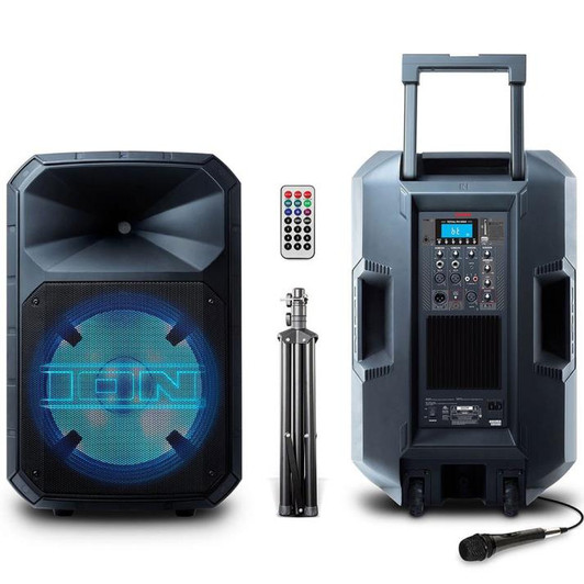 Ion Audio Total PA Premier 500 Watt High Power Bi-Amplified Sound Bluetooth PA System with Lights