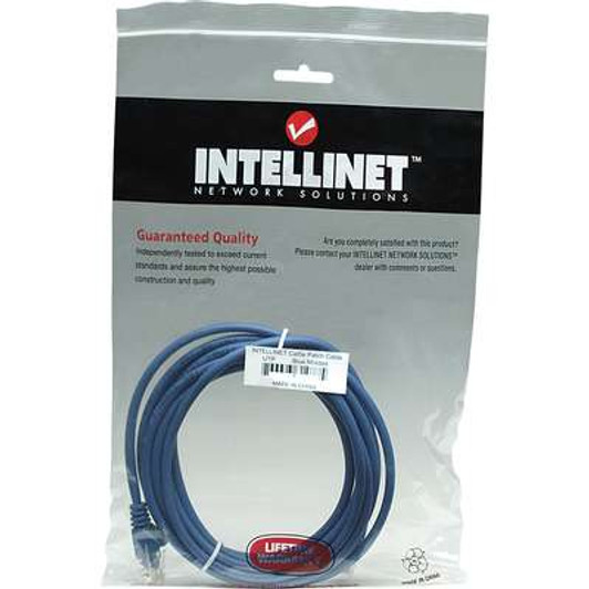 Intellinet 50ft Cat5e Blue Patch Cable
