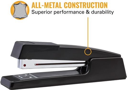 Bostitch Executive Full Strip Stapler, 20 Sheet Capacity, Black