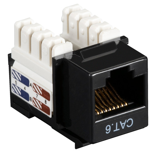 Cat6 Black Keystone Jack 110 Type Cat6 Black Keystone Jack 110 Type