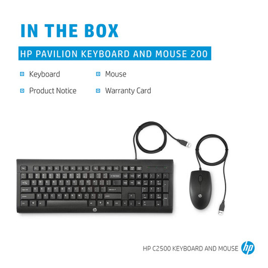 HP C2500 Wired Keyboard and Mouse Combo