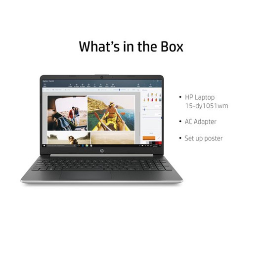 HP 15.6" i5 8GB DDR4 256 SSD Win 10 Home Carbone Slate Laptop