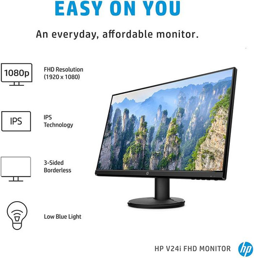 HP 23.8" V24i FHD Monitor with HDMI and VGA Port