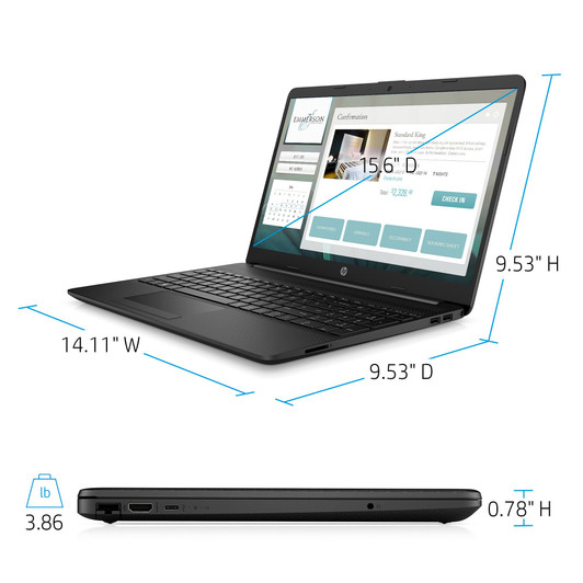 HP 15.6" Intel i3 4GB DDR4 256 SSD Win10 Home Laptop HP 15.6" Intel i3 4GB DDR4 256 SSD Win10 Home Laptop
