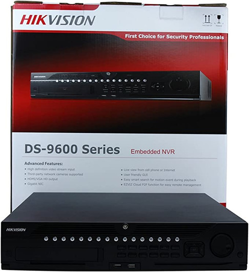 Hikvision 64CH NVR 2U 4K 9600 Series Support upto 12mp Camera and 8 Hard Drive upto 10TB Storage each