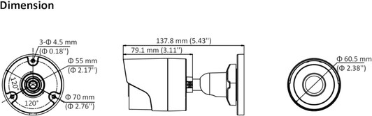Hikvision 1080P Outdoor 2.8mm Mini Bullet HD Analog Camera Switchable TVI/AHD/CVI/CVBS Up to 25m IR range - metel body
