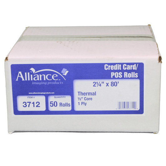 Alliance 2.25" X 80ft Pos Thermal Paper Rolls 50 Pack