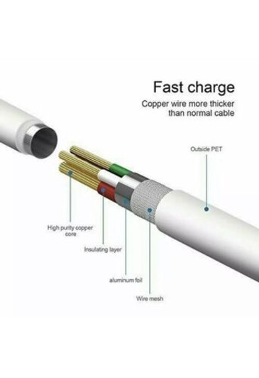 USB A to Lightning 1M Charging Cable