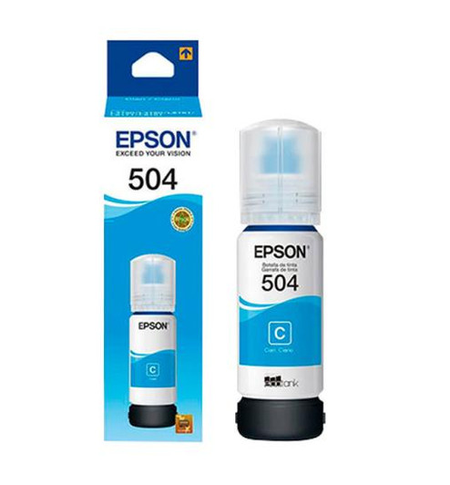 Epson Ecotank 504 Cyan Ink Bottle Epson Ecotank 504 Cyan Ink Bottle