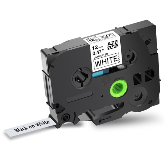 Brother Compatible Label Maker Black on White Tape 12mm for Brother P-Touch TZ-231 TZe-231 PT-D210