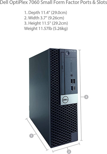 Dell Optiplex 7060 SFF i7-8700 3.2 GHz 8th Gen, Dedicated Graphics, 256GB SSD 8GB RAM Win10 Pro Desktop