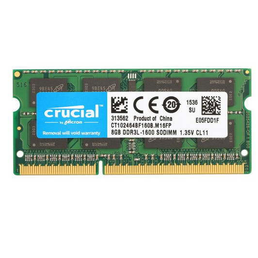 Crucial 8GB Sodimm Laptop 1600MHz DDR3L PC3 12800 Memory RAM DDR3