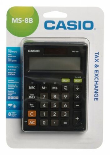 Casio 8 Digits Calculator with Tax, Exchange