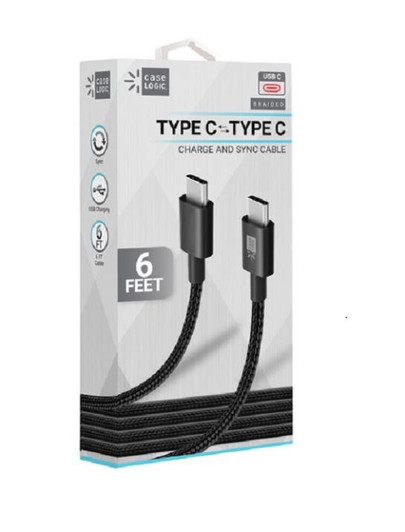 Case Logic 6ft Type C to Type C Fabric Cable