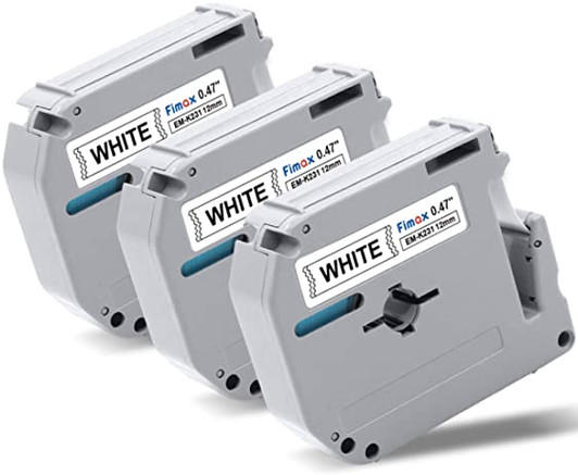 Compatible Label Tape Replacement for Brother P Touch M Tape M231 M-K231 MK-231 0.47 inch (12mm) x 26.2 feet (8m) Use in Brother PT-100 PT-110 PT-65 PT-45M PT-70 PT-80 PT-90 Printer