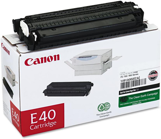 Canon E40 Black Toner Cartridge Approximate 4000 Page Yield
