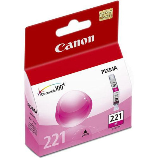 Canon 221 Magenta Ink Cartridge Approximate 530 Pages Yield