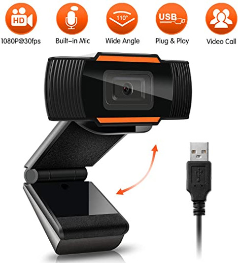 USB 2.0 1080P HD Webcam with Microphone