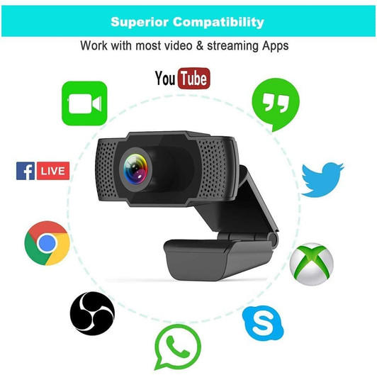 USB 2.0 1080P HD Webcam with Microphone