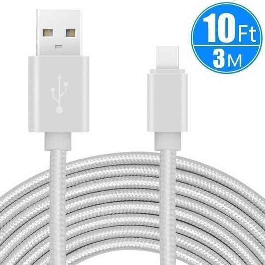 Nylon Braided 10ft USB to Type C 3.1 Data Cable Nylon Braided 10ft USB to Type C 3.1 Data Cable