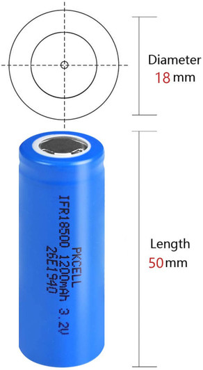 IFR 18500 3.2V rechargeable battery cell for solar lights