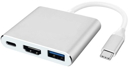USB Type C to AV multiport Adapter,1 HDMI, 1 USB 3.0, 1 USB-C