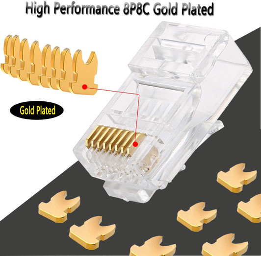 Shielded Cat6 RJ45 EZ Connectors 10 pk