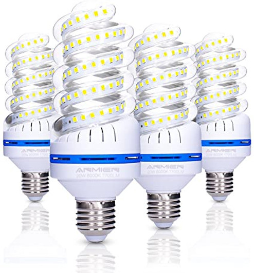5 Watts Spiral LED E27 Bulb 6000K cool White temperature