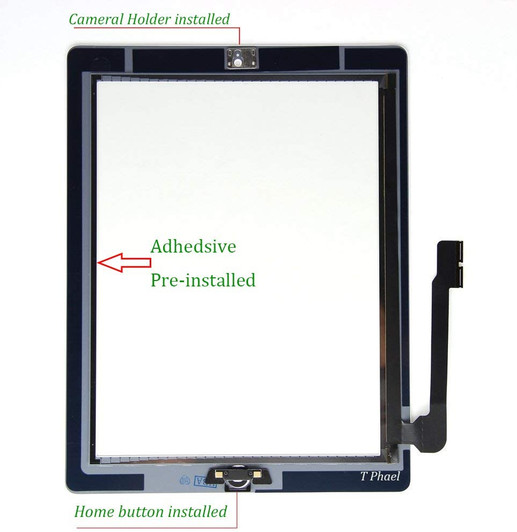 Ipad 3 / 4 Digitizer with Home button White Ipad 3 / 4 Digitizer with Home button White