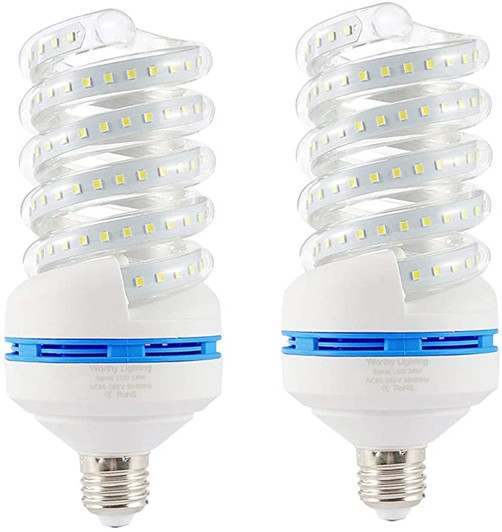 24 Watts Spiral LED E27 Bulb 6000K Cool White 85 - 265 Volts